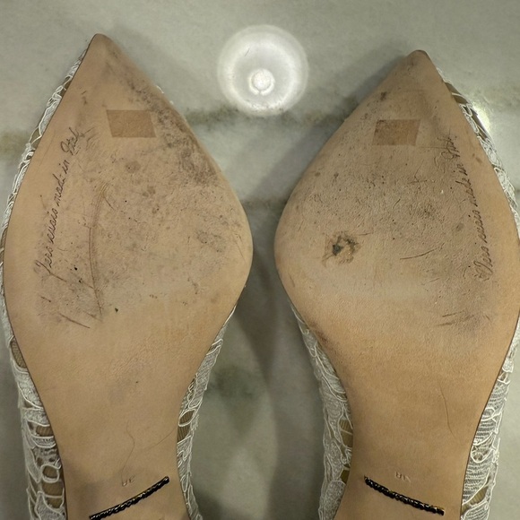Dolce & Gabbana Belluci Pump Size 38 White Taorima Lace Crystals - Picture 10 of 11
